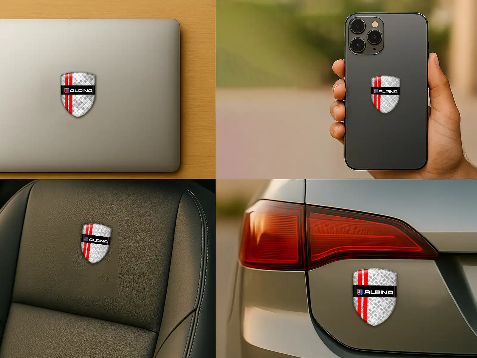 Alpina Auto Fensteraufkleber Robust Anpassbar Pro